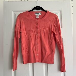 Joseph A salmon cardigan. Size M.
